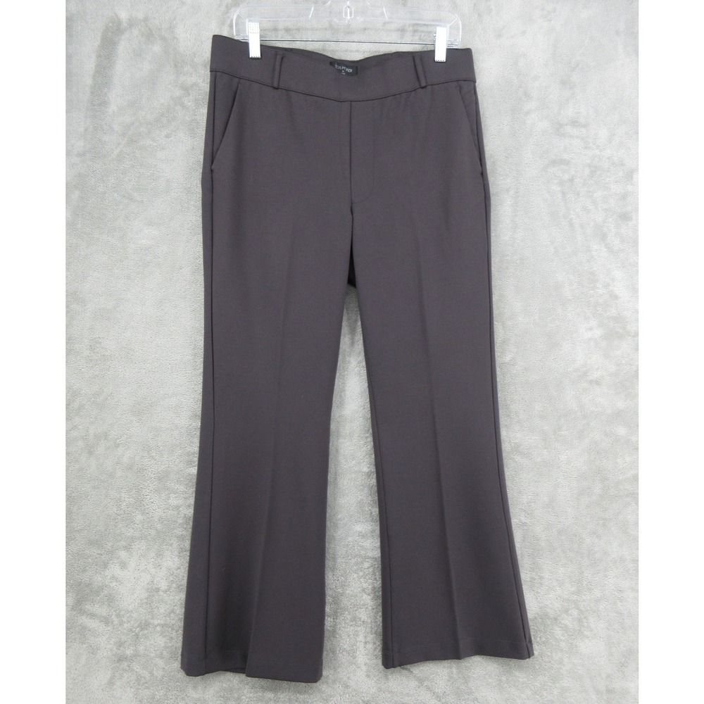 NYDJ Pants Womens Size M Sculpt Her Pull On Flare Leg Trousers Slimming Brown